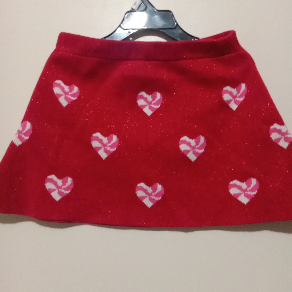 Red Heart Peppermint  Patterned Skirt girls size 4